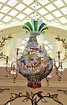 Vibrant  Colorful Hand Blown Glass Chandeliers