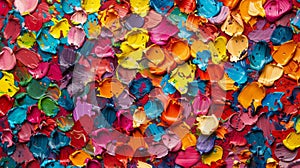 A vibrant and colorful painting its rich pigments all derived from biomaterials. piece exemplifies the successful use of