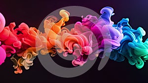 Vibrant Colorful Smokes Floating in Air