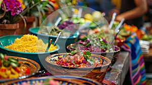 Vibrant colors and aromatic delights mexican food festival culinary extravaganza photo