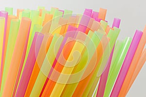 Vibrant colors drinking straws plastic type