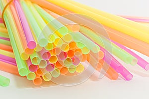 Vibrant colors drinking straws plastic type