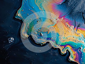 Vibrant colors swirling in an abstract liquid pattern photo