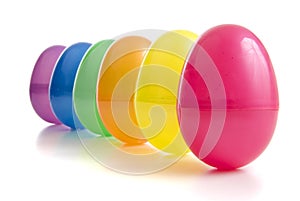 vibrant coloured plastic eggs