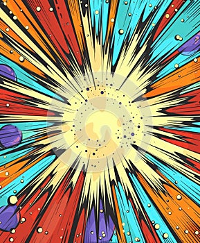 Vibrant Comic Abstract Background Template for Creative Projects