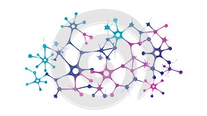 Vibrant Connectivity: Abstract Molecular or Network Structure, vector design Generative AI