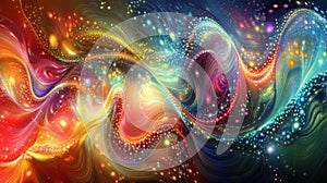 Vibrant Cosmic Swirls of Color and Light