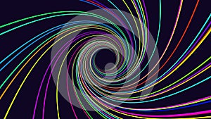 Vibrant counterclockwise spiral creates intriguing optical illusion