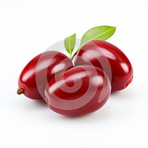 Vibrant Cranberries On White Background: A Sanriocore Goosepunk Delight photo