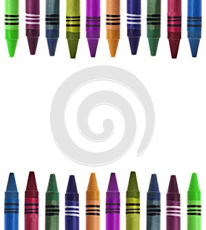Vibrant Crayon Back to School Border Image