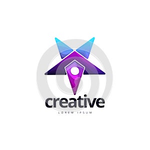 Vibrant Creative Star Point Logo Design