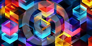 Vibrant Cube Pattern Abstract Background for Design Projects