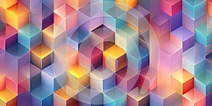 Vibrant Cube Pattern Abstract Background Texture