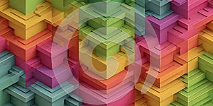 Vibrant Cube Pattern Abstract Background Texture