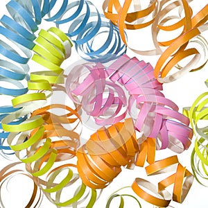 Vibrant curly party streamer