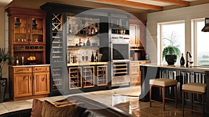Vibrant Custom Wine Cabinet for Modern Kitchens