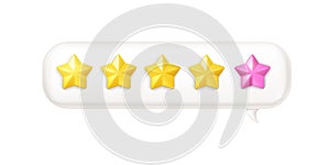 Vibrant 3D bubbles showcase a perfect 5-star rating for top-notch services. A visual representation of excellence in customer and photo
