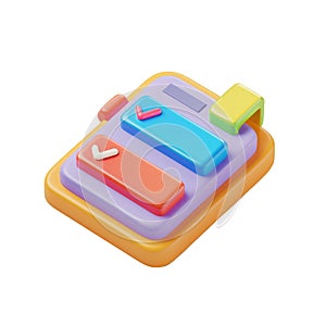 Colorful 3D Checklist App Interface Design Element