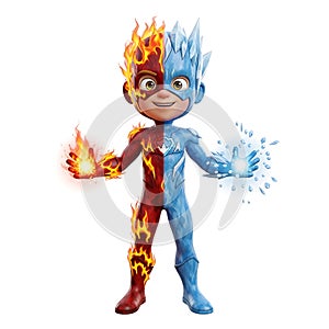 Elemental Superhero: Fire and Ice