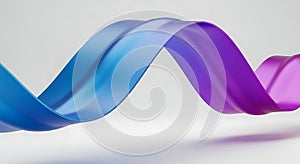Dynamic Blue and Purple Abstract Flowing Ribbon