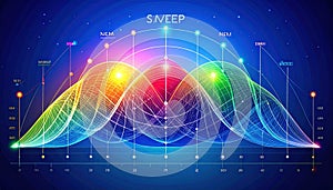 Vibrant Data Waveform Visualization on Digital Grid
