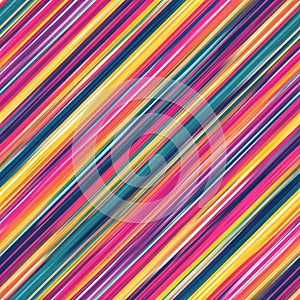 Vibrant Diagonal Striped Pattern with Multicolor Abstract Background Design.