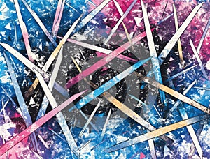 Abstract Colorful Line Art Pattern