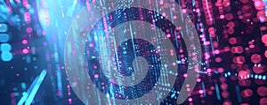 Abstract binary code data stream background