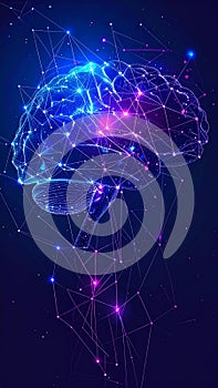 Glowing Neural Network of Artificial Intelligence