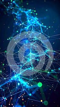 Glowing Digital Network Plexus Background