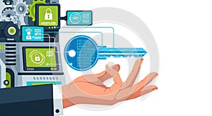 Hand Unlocking Digital Security with Binary Key