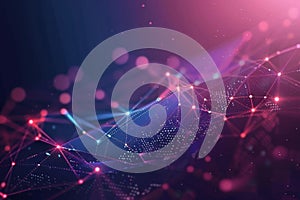 Vibrant digital matrix showcasing streams of data and binary code flowing through a futuristic virtual space