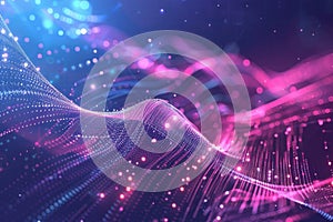 Vibrant digital matrix showcasing streams of data and binary code flowing through a futuristic virtual space