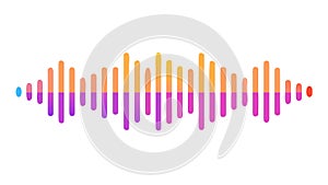 Vibrant Digital Sound Wave, Audio Equalizer Visualization Vector Graphic, vector design Generative AI