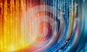 Vibrant Digital Wave of Streaming Code Illuminated