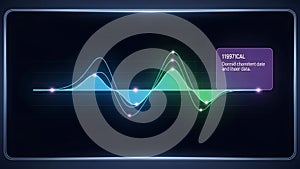 Vibrant Digital Waveform Visualization with NVIDIA GeForce RTX 3080 Branding on Dark Screen