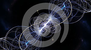 Abstract quantum energy collision in deep space