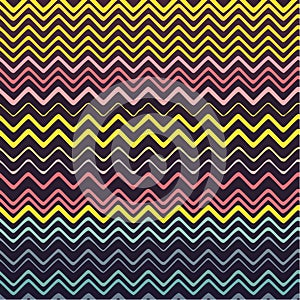 Colorful Rhythmic Zigzag Wave Pattern