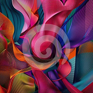 A vibrant display of colors capturing the essence of joy through abstract shapes and patterns Aspect ratio 169