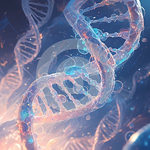 Vibrant DNA Double Helix Illustration