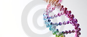 Vibrant Dna Model Isolated On Crisp White Background For Scientific Concept