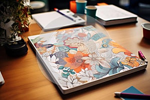 Vibrant Doodle Sketches: Whimsical Abstract Art on White Sketchpad