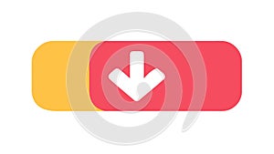 Vibrant Download Button Gradient Vector Icon, vector design Generative AI
