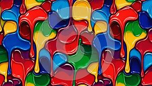 Vibrant Drip Paint Seamless Pattern