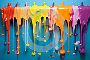 Vibrant Dripping Paint Textures photo