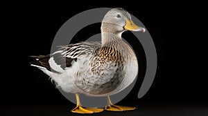 Vibrant Duck Portrait: Detailed Photograph Of A Lively Mark Seliger Style Duck