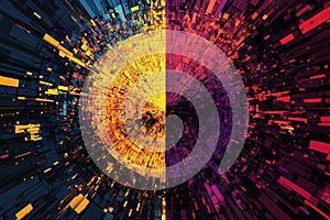 Abstract colorful background. 3d rendering, 3d illustration. Computer digital drawing.