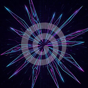Abstract Neon Burst