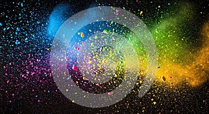 Exploding Colors: Abstract Powder Burst