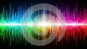 Abstract Colorful Sound Waveform